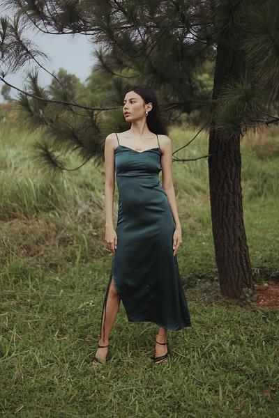 Emilia Dress In Emerald