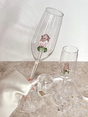 ‘100-Carat’ Diamond Champagne Flute Set of 2