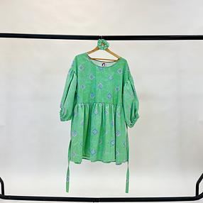 Handmade Midi Smock Dress Reworked From Vintage Curtains - SIZE XXL 22/24