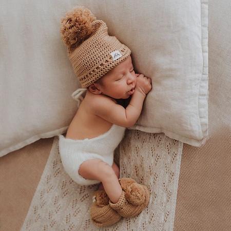 My First Beanie &amp; Booties Set - Coco