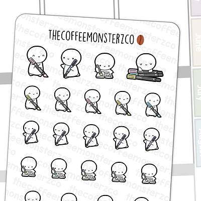 TheCoffeeMonsterz, Office, Thecoffeemonsterz 7 Divider Set Sticker Binder  Accessory Sticker Binder