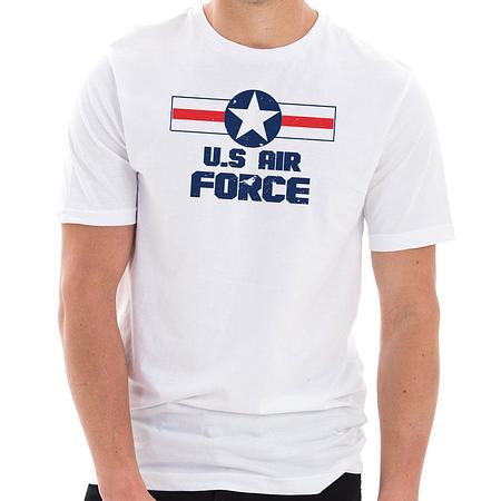 USAF Star Stripes Logo Graphic Design Short Sleeve Cotton Jersey T-Shirt