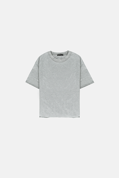 Cotton Tee -  Grey (Raw Hem)