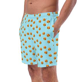 Cheeseburger patterned Men&#39;s swim trunks