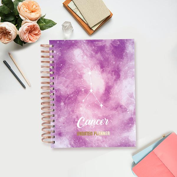 Undated Yearly Planner - Cancer (2023 Collection) + Ultimate Sticker Book