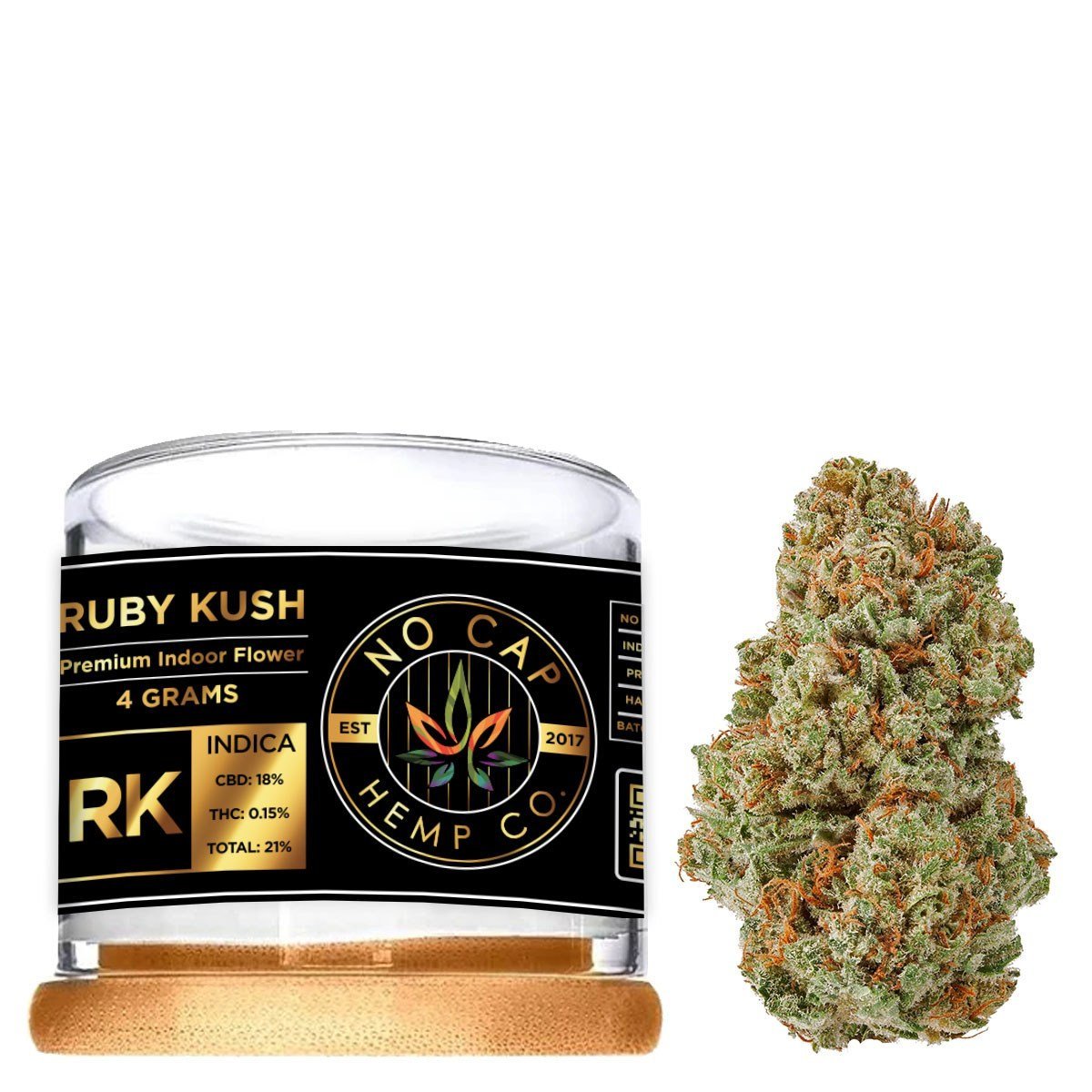 Black Label - Ruby Kush - 4 Gram Jar - No Cap Hemp Co.