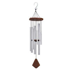 8 Tubes Beautiful Melodies Wind Chimes - 32/44 Inch Silver