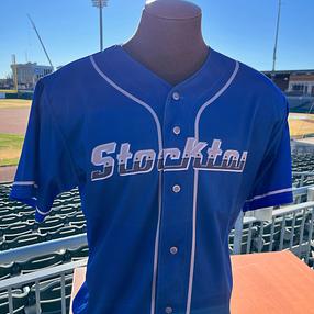 Player Worn Stockton Ports Royal Blue Jerseys