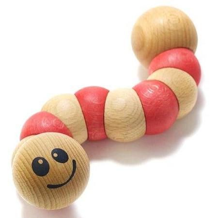 Wooden Worm Grabbing Toy | assorted colors