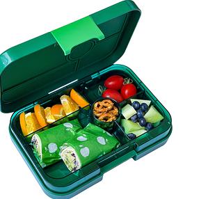 Yumbox Tapas Lunch Box 4 - Monte Carlo Blue - Race Car I The Bento