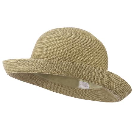 UPF 50+ Cotton Paper Braid Med Kettle Brim Hat