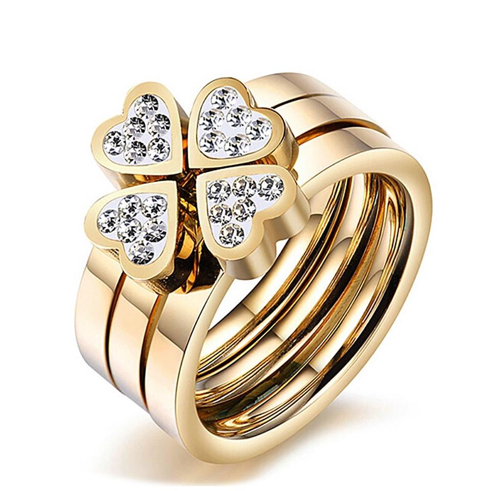 3in1 Unique Heart Ring Set