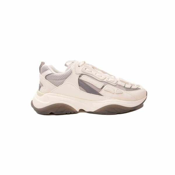 Amiri Bone Runner Sneakers In White And Grey