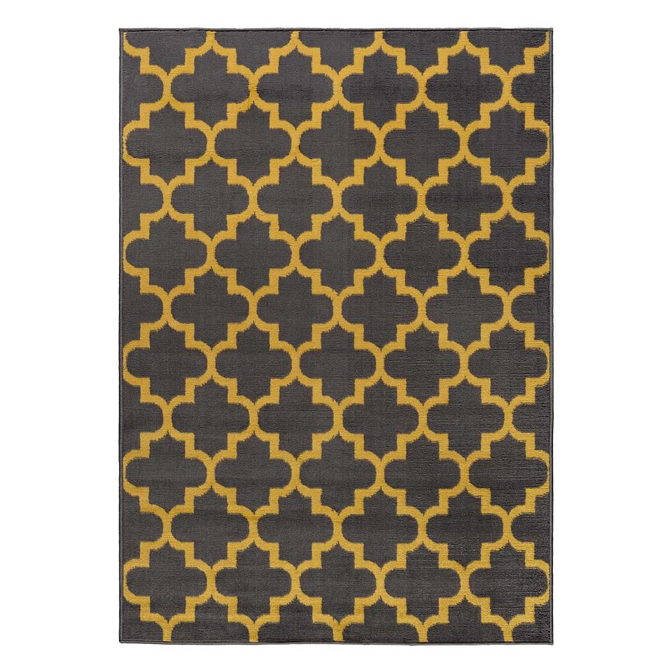Gustavo Collection Moroccan Design Modern Rugs in Yellow | 3514y