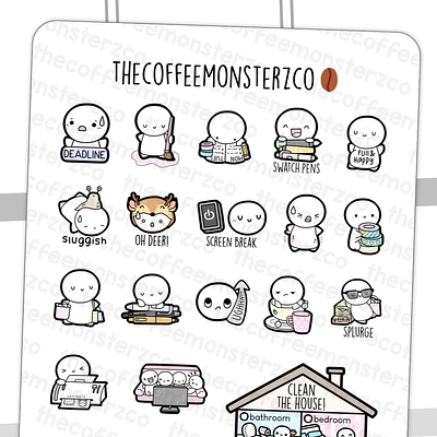 Tiny Icons (washi paper) – TheCoffeeMonsterzCo