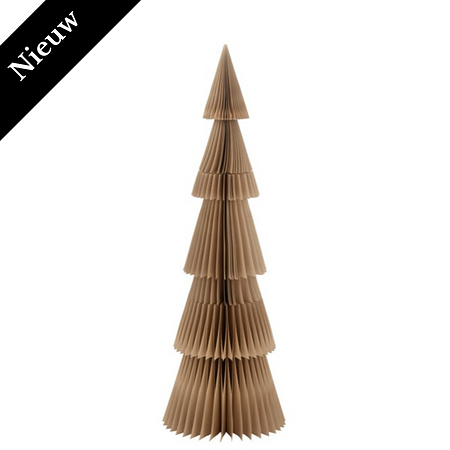 Kerstboom - Vouwbaar - Papier - Beige - 40x122cm