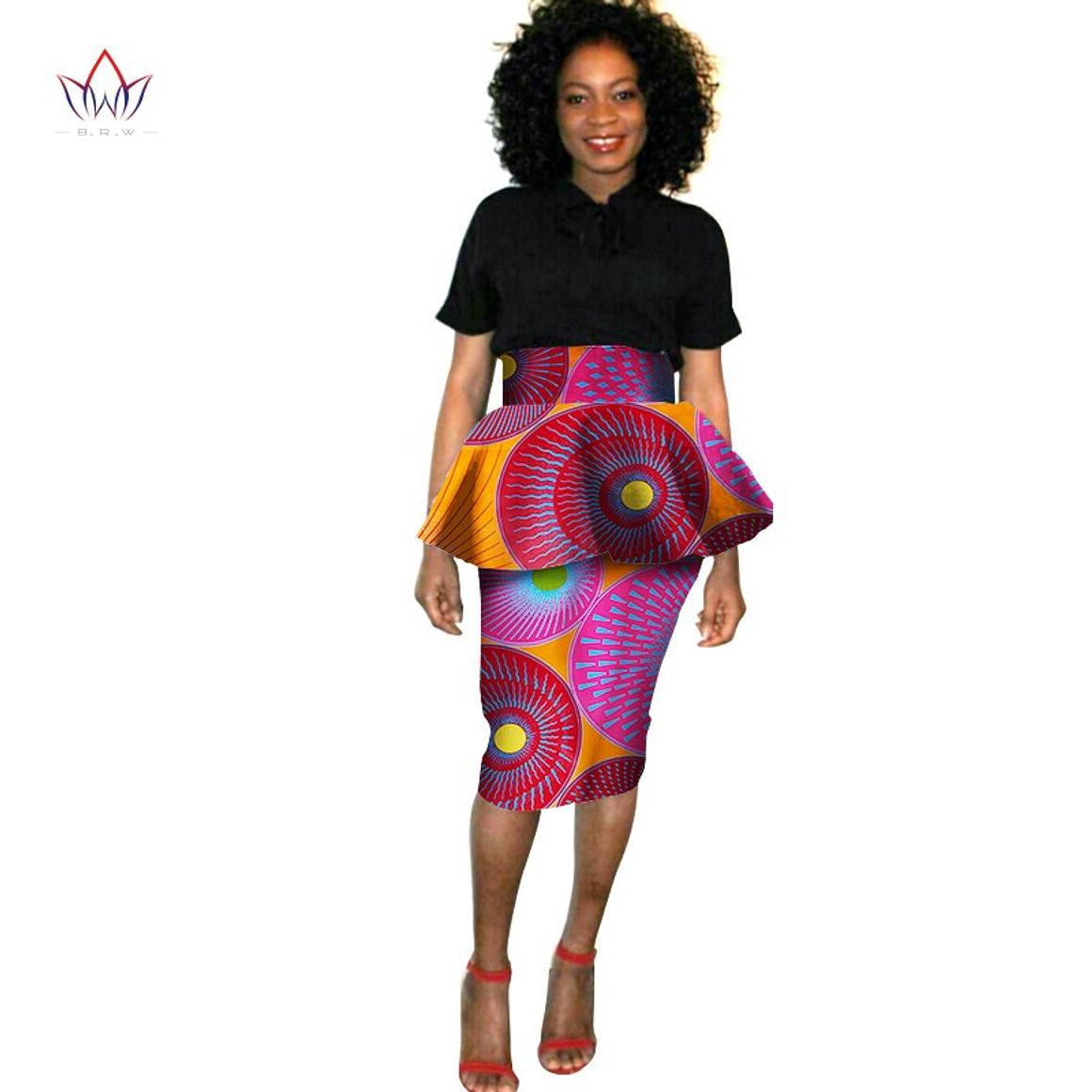 African Print Cotton Pencil Skirt - Various Colours Available in UK Sizes 6 - 22