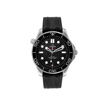 Seamaster Diver 300M 21032422001001 Black Dial, Rubber Strap