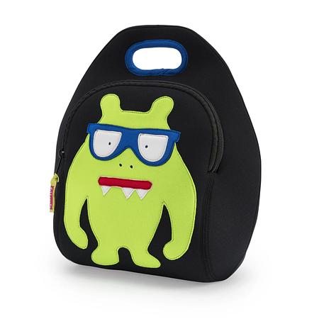 Geek Monster Theme Toddler Lunch Bag | black