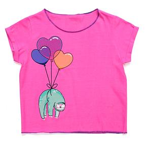 FLOATING HEART BALLOONS GRAPHIC TEE