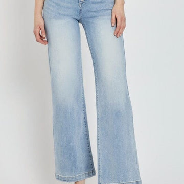 Light Wash Wide Leg Trouser Jeans