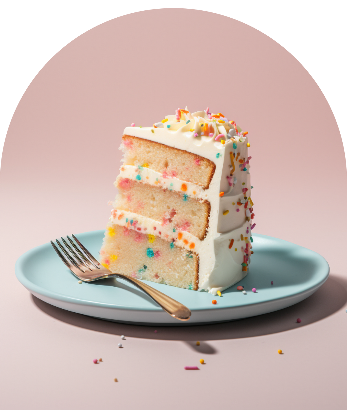Slice of birthday cake