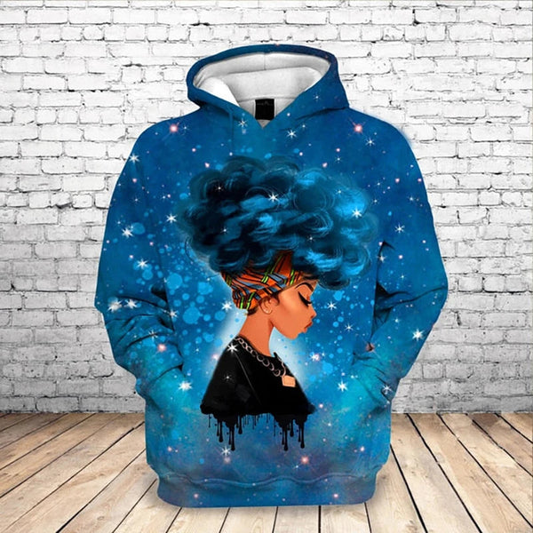 Beautiful Black Woman Hoodie A - Kids and Adult Sizes Available