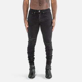 203 Rockstars - Destroyed Essential Black Denim