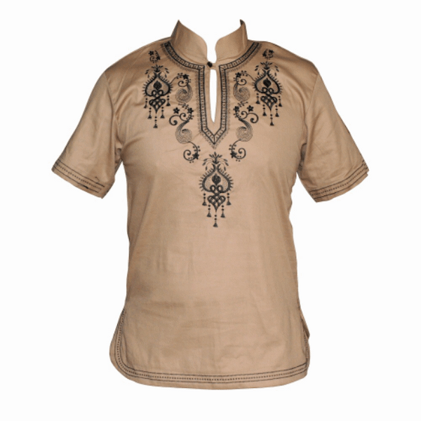Men&#39;s Cotton Embroidered Shirt - Available in 3 Colours