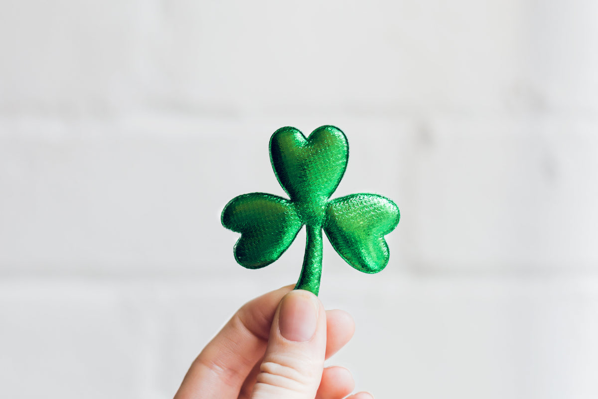 Three leaf clover held in hand