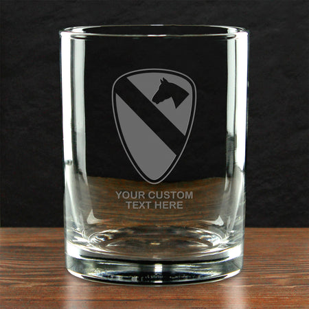 US Army &#39;Build Your Glass&#39; Personalized 14 oz. Double Old Fashioned Glass