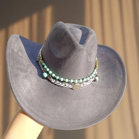 Never lose premium Suede Cowboy Hat- Gray