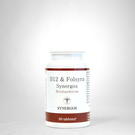 Vitamin B12 &amp; Folsyra, Synergos, 60 tabletter