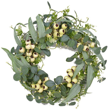 Artificial Eucalyptus Leaves 18&quot; Wreath