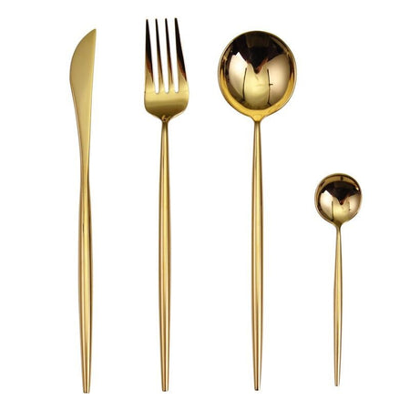 Gold Stainless Steel Cutlery Tableware Set