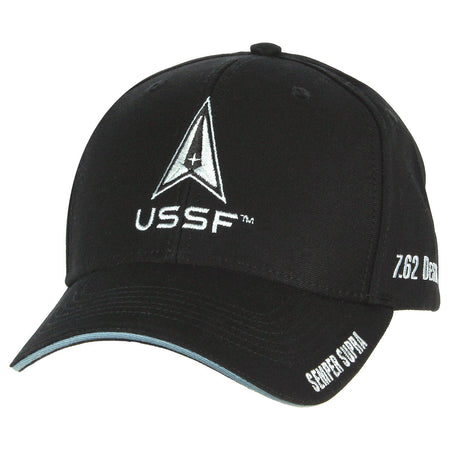 US Space Force Logo Twill Hat - Black