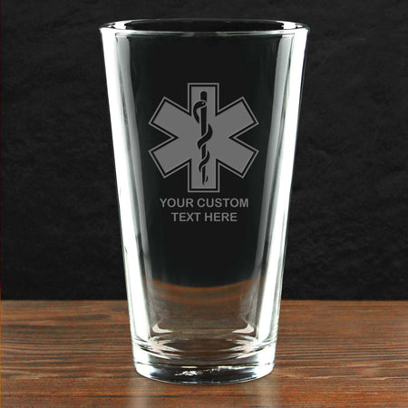 Firefighter &amp; First Responders &#39;Build Your Glass&#39; Personalized Pint Glass