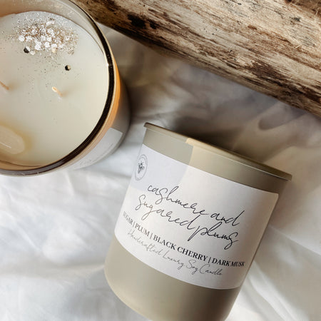 Cashmere and Sugared Plums Crystal Candle