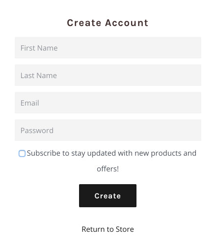 Shopify newsletter form
