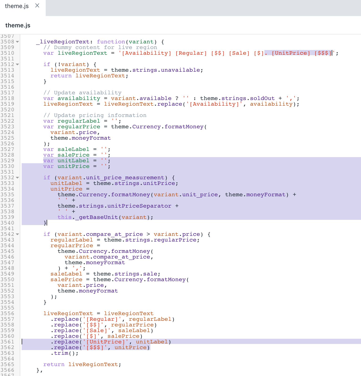 ไฟล์ theme.js เวอร์ชันที่อัปเดตแล้ว