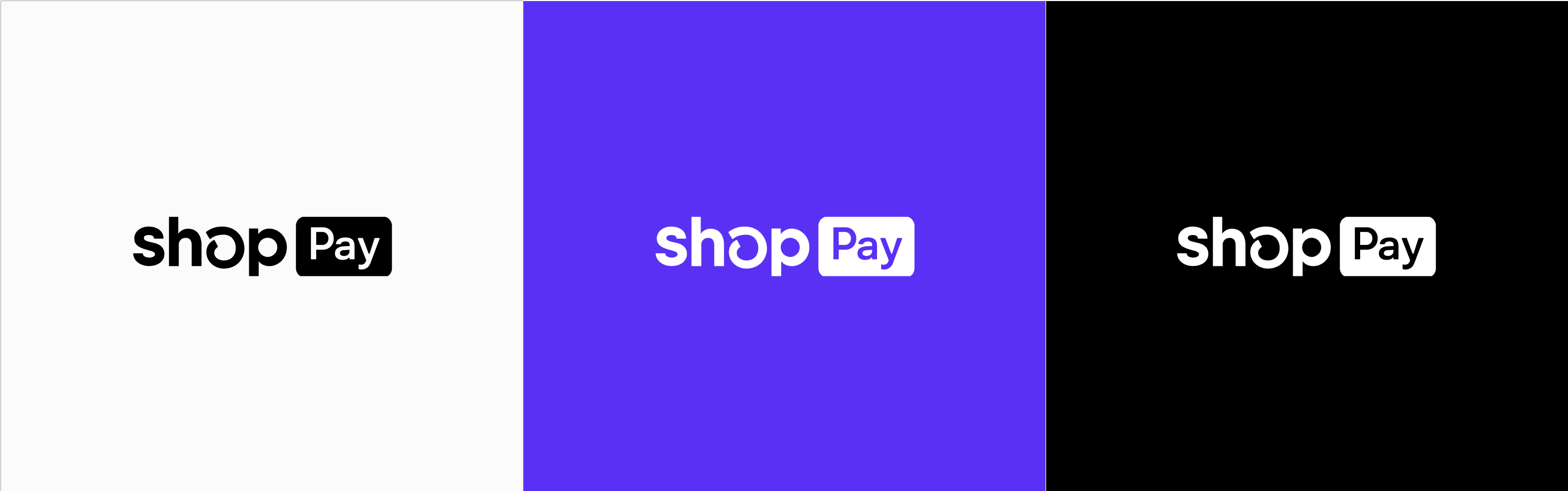 Tek renkli Shop Pay logosu