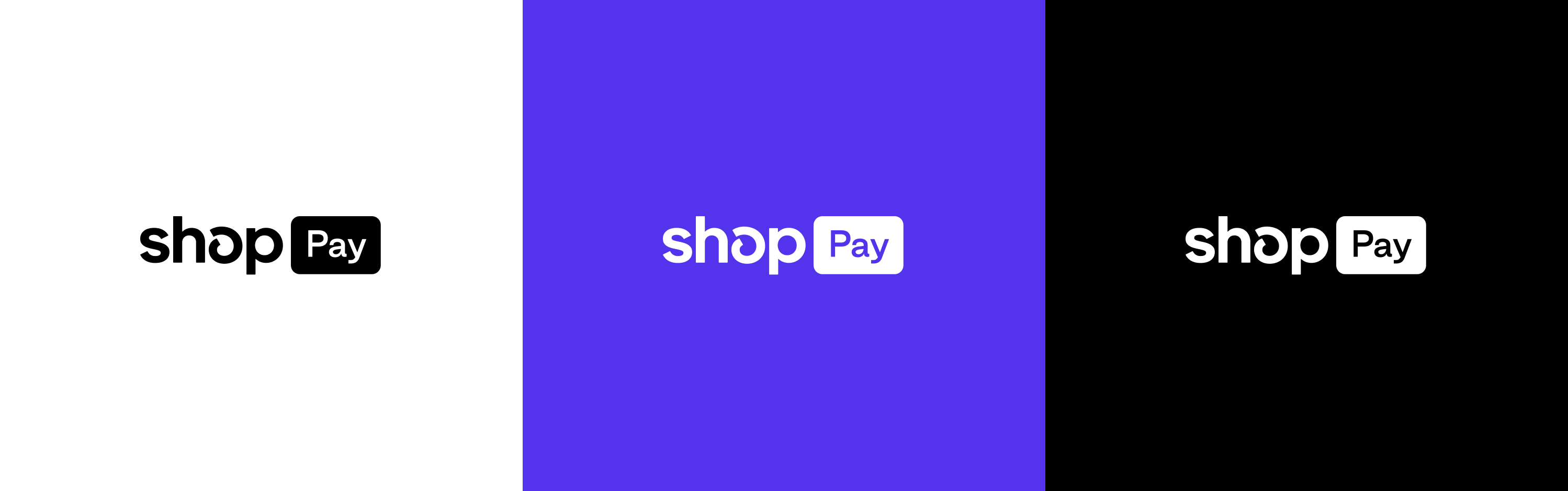 Tek renkli Shop Pay logosu