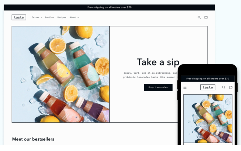 Example online store using Taste