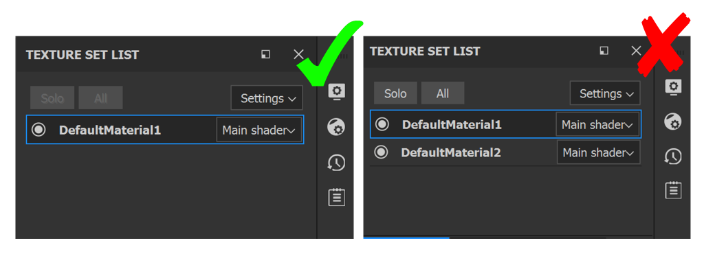 Texture sets are listed in the Texture set list panel.