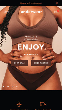 Pré-visualização móvel do tema Andaman no estilo "Underwear"