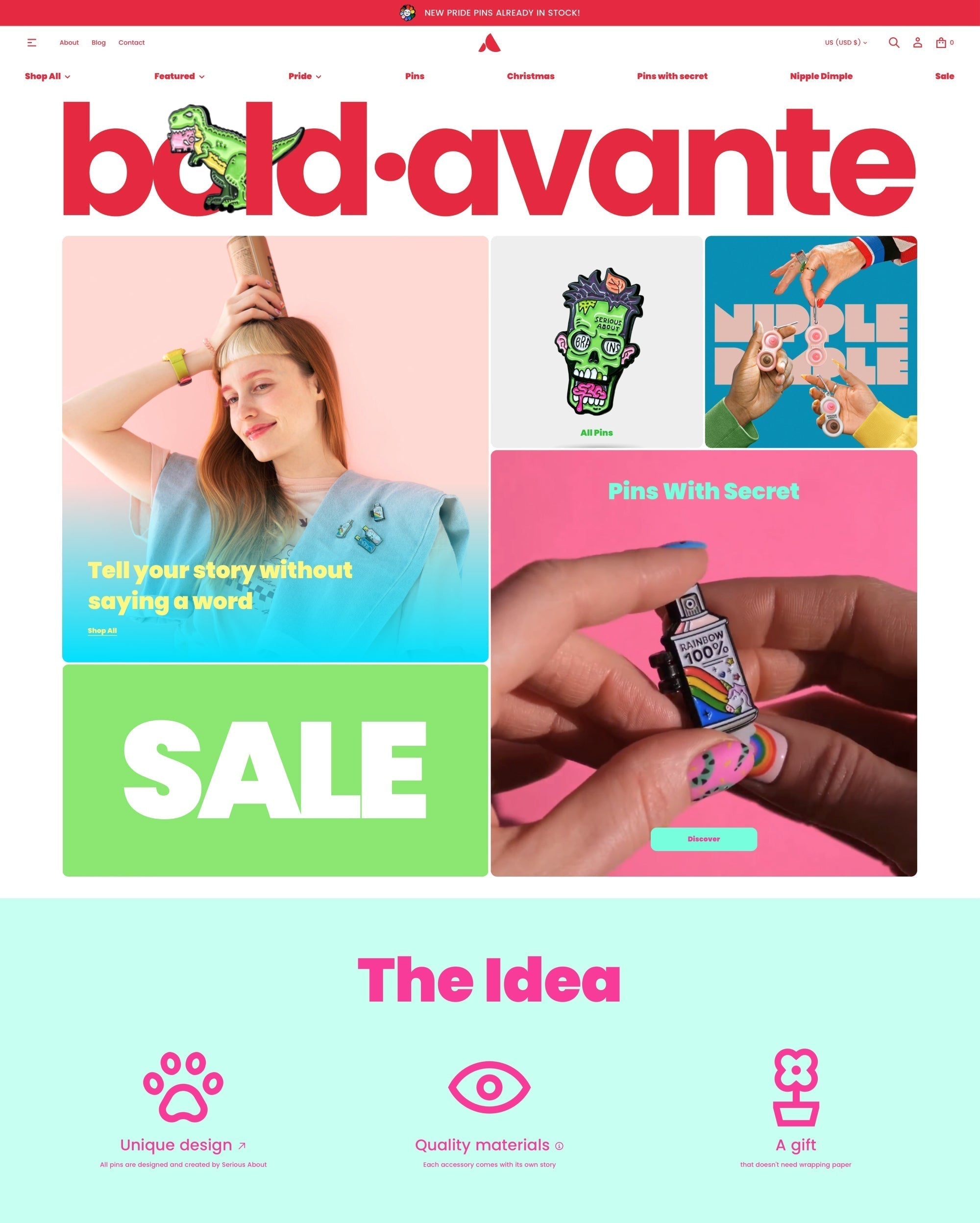 Vista previa de la versión de escritorio de Avante en el estilo "Bold"