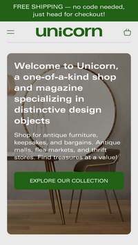 Aperçu de la version mobile du thème Unicorn dans le style « Valuable »