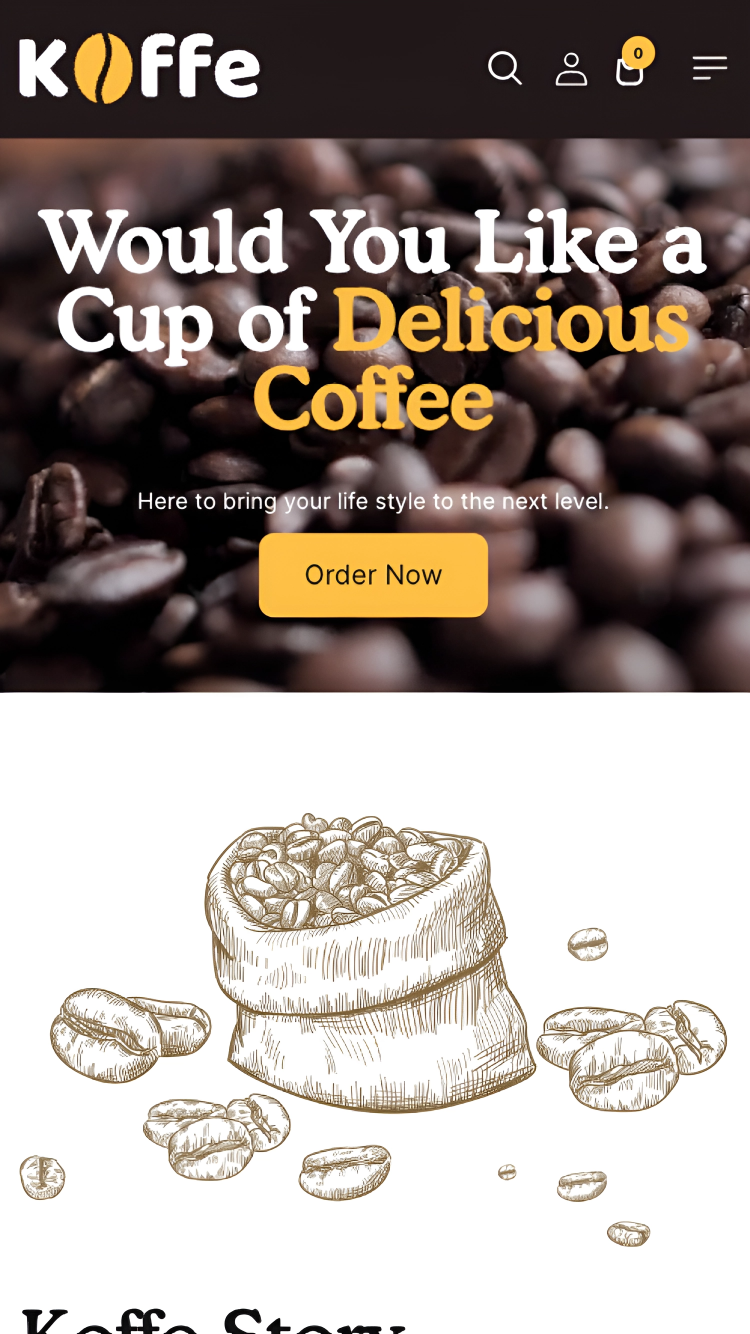 Mobile preview for Pesto in the "Coffee" style