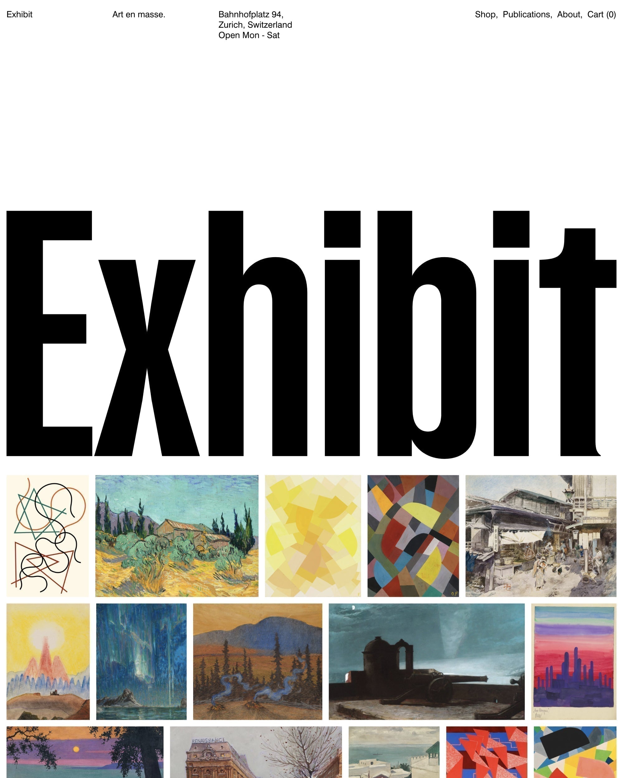 Anteprima in versione desktop del tema Exhibit nello stile “Art”