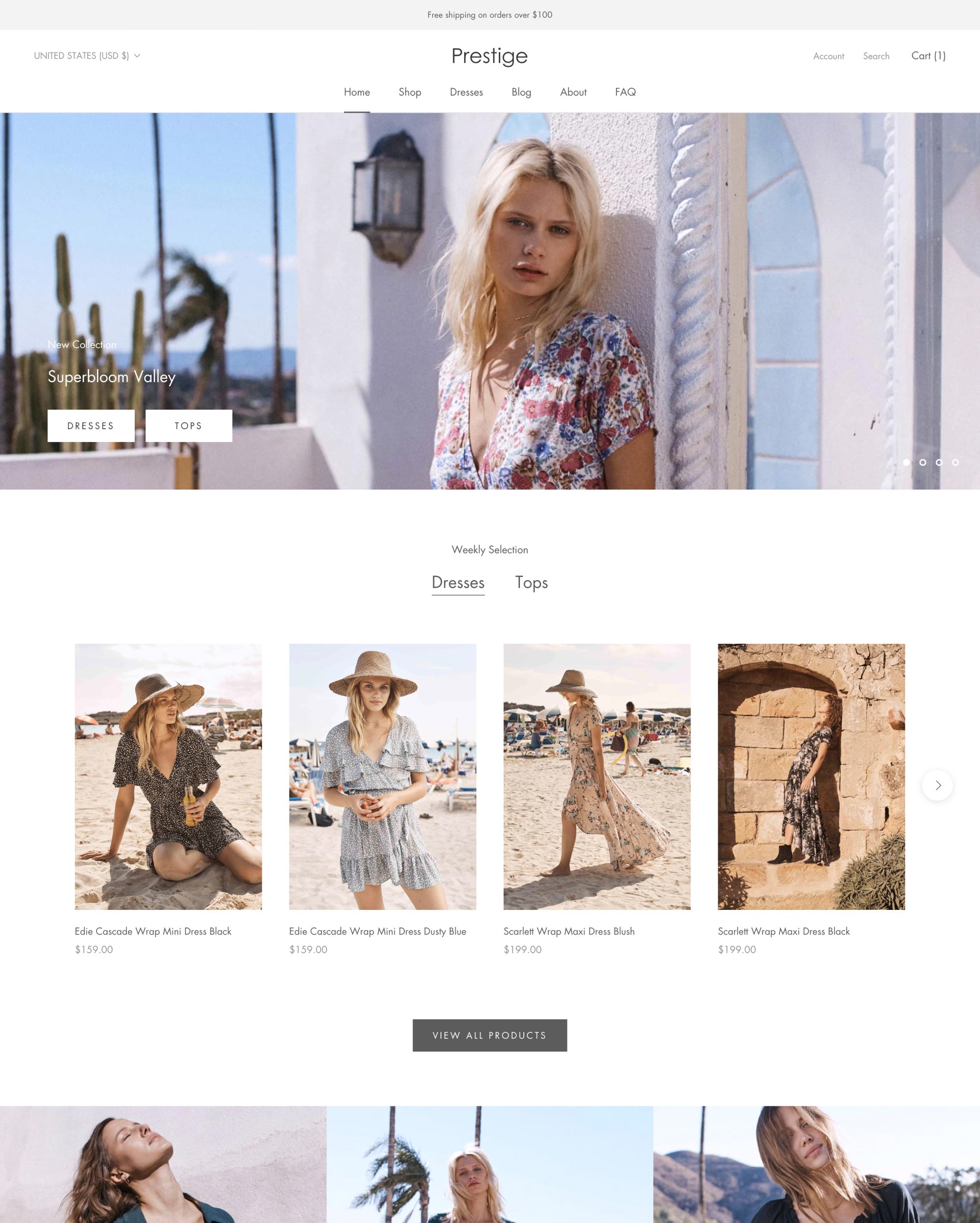 Prestige Theme - Ecommerce Website Template